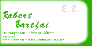 robert bartfai business card