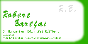 robert bartfai business card